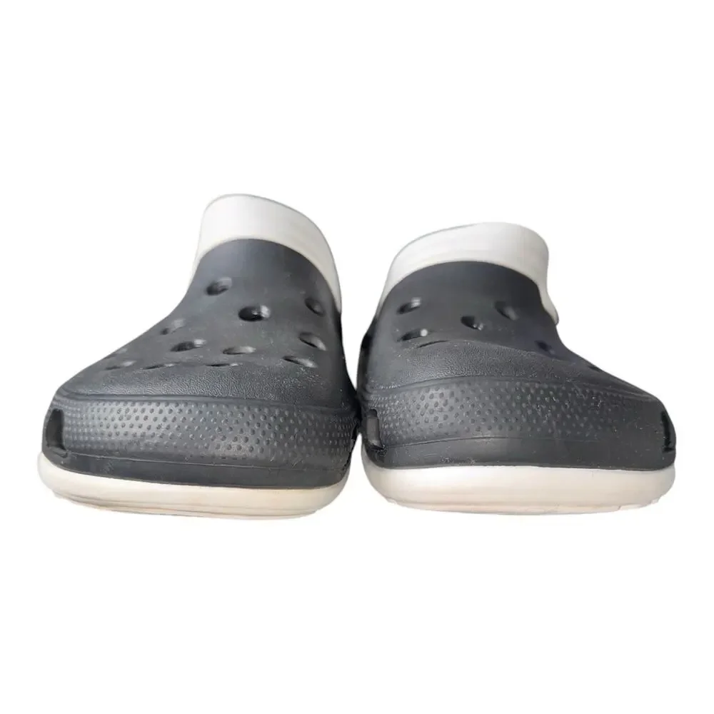 Crocs Mens Duet Sport Clogs Black White Slingback Comfort Shoes Slip On Size 12
